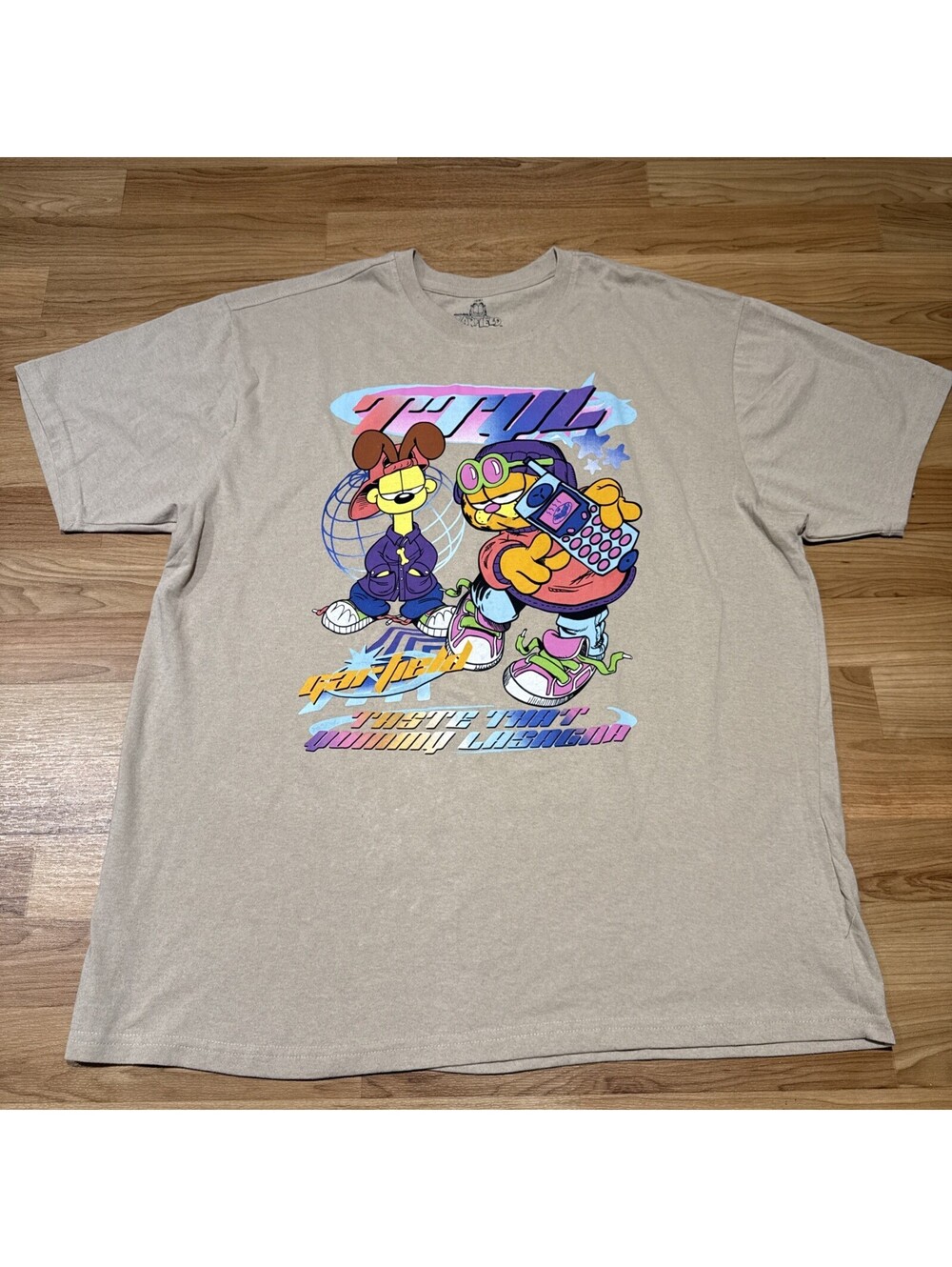 Garfield Odie Mens 2X Graphic T Shirt Y2K Retro Lasagna Nickelodeon 2024 Tee